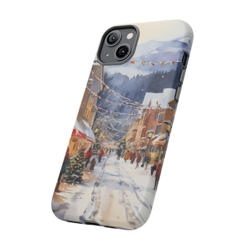 Bustling Victorian Christmas Market - Impact Resistant Phone Case